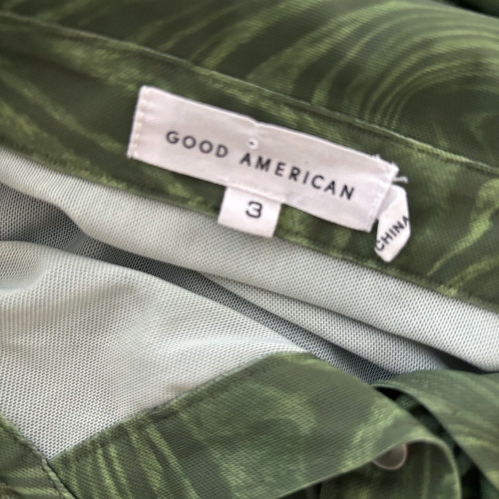 Good American Pesto Swirl Bodycon Mini Dress Sz 3 Large - Picture 6 of 9